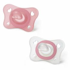 Chicco Physio Form Mini Soft nyugtató cumi, 2db, rózsaszín / átlátszó, 2-6m