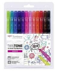 Tombow TwinTone kétoldalas filctoll készlet - Brights