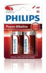 PHILIPS C PowerLife akkumulátor, lúgos - 2db