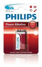PHILIPS 9V PowerLife elem, lúgos - 1db