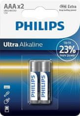 PHILIPS LR03E2B/10 Ultra Alkaline AAA elemek 2db