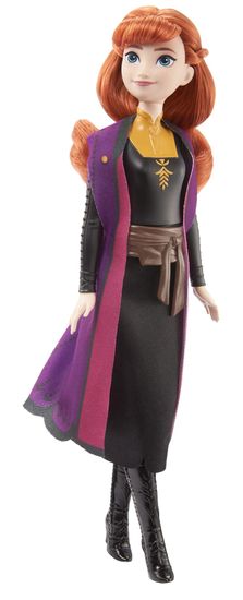 Disney Frozen Anna baba fekete-narancssárga ruhában, HLW46