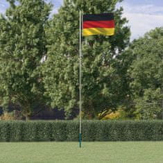 Greatstore alumínium német zászló és rúd 6,23 m