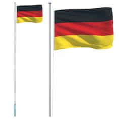 Greatstore alumínium német zászló és rúd 6,23 m