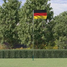 Vidaxl német alumínium zászló és rúd 5,55 m 3147120