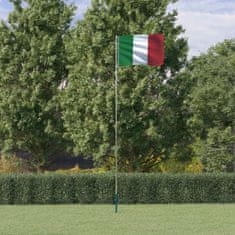 Vidaxl olasz alumínium zászló és rúd 5,55 m 3147127