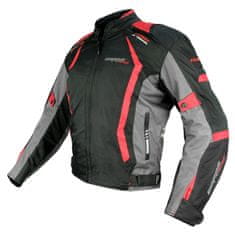 Cappa Racing AREZZO moto kabát textil fekete/piros 3XL