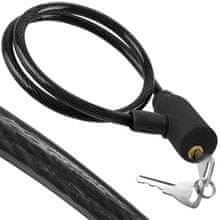 Trizand Kerékpárzár - kábel, 66 cm, 2 ISO kulcs