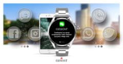 Giewont Okosóra Gw450-5 Ezüst + Fekete Bőrszíj Smartwatch