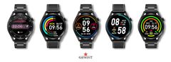 Giewont Okosóra Gw450-2 Fekete + Fekete Bőrszíj Smartwatch