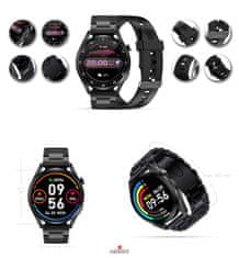Giewont Okosóra Gw450-1 Fekete + Fekete Szilikon Szíj Smartwatch