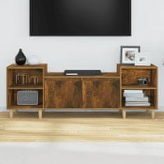 shumee füstös tölgyszínű szerelt fa TV-szekrény 160x35x55 cm