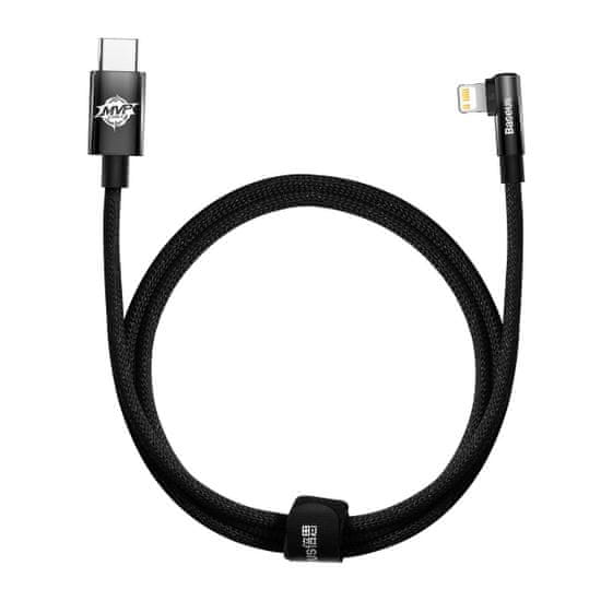BASEUS MVP Elbow kábel USB-C / Lightning 20W 1m, fekete