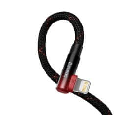 BASEUS MVP Elbow kábel USB-C / Lightning 20W 2m, fekete/piros