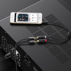 Ugreen AV109 audio adapter 3.5mm mini jack / 2x RCA, szürke