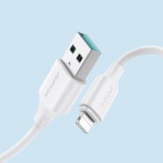 Joyroom Fast Charging kábel USB / Lightning 2.4A 2m, fehér