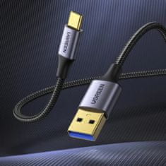 Ugreen US187 kábel USB 3.0 / USB-C 3A 2m, fekete