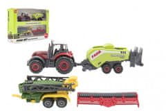 Teddies Készlet mezőgazdasági traktor tartozékokkal 4db fém/műanyag fajkeverék