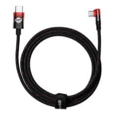 BASEUS MVP Elbow kábel USB-C / USB-C 100W 5A 2m, fekete/piros