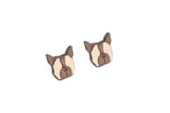 BeWooden női fából készült fülbevalók French Bulldog Earrings univerzális