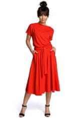BeWear Női midi ruha Evap B067 piros L