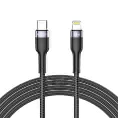 Tech-protect Ultraboost kábel USB-C / Lightning 3A 30W 2m, fekete