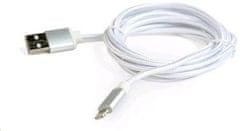 Gembird CABLEXPERT USB 2.0 Lightning kábel (IP5 és magasabb) töltő- és szinkronizáló kábel, fonott, 1,8 m, ezüst, buborékcsomagolásban