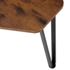 tectake Torquay oldalsó asztalkészlet - Ipari sötét fa
