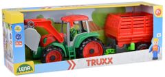 LENA Truxx traktor rakodó széna utánfutóval