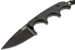 CRKT CR-2384K Minimalist Drop Point fekete nyakú kés 5,5 cm, fekete, G10, műanyag tok