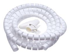 Connect IT kábelrendező cső WINDER, 2,5m x 20mm, fehér