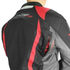 Cappa Racing AREZZO moto kabát textil fekete/piros 3XL