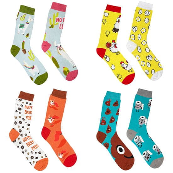 VivoVita Funny Socks – Vicces zokni készlet vicces mintákkal (4 pár)
