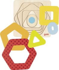 Goki Geometrikus formák többrétegű kirakós játék