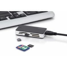 Digitus USB 3.0 kártyaolvasó USB 1m csatlakozókábellel MS/SD/SDHC/MiniSD/M2/CF/MD/SDXC kártya támogatása