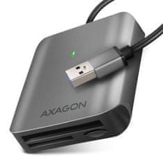 AXAGON CRE-S3, alumínium nagysebességű USB-A 3.2 Gen 1 memóriakártya-olvasó. 3 bővítőhely, UHS-II