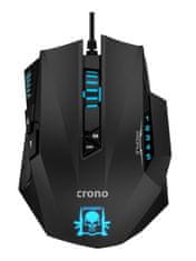 Crono CM648/Tűz/Optikai/Vezetékes USB/Fekete-kék