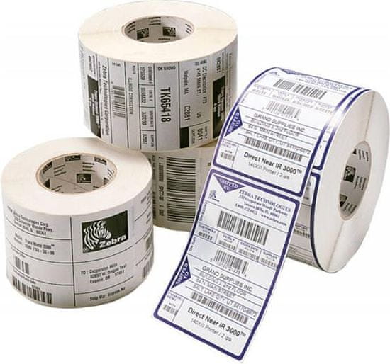 Zebra Címkék Z-Select 2000T 51x25mm, 2580 címke, 25mm üreg, 127mm-es tekercs,, perforált papír