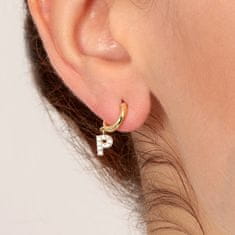 La Petite Story Single félkör alakú fülbevaló "P" LPS02ARQ72 - 1 db