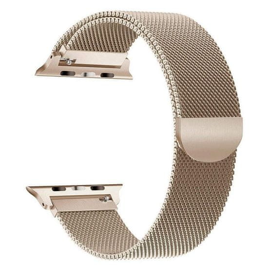BStrap Milanese szíj Apple Watch 38/40/41mm, Champagne