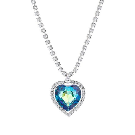 Preciosa Gyönyörű kék szív nyaklánc cseh kristály 2025 46