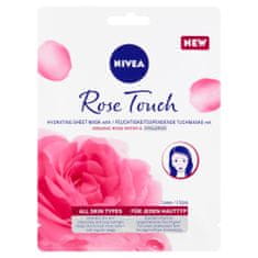 Nivea Rose Touch 10 perces hidratáló textilmaszk, 1 db