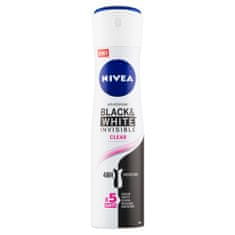 Nivea Black & White Invisible Clear izzadásgátló spray, 150 ml