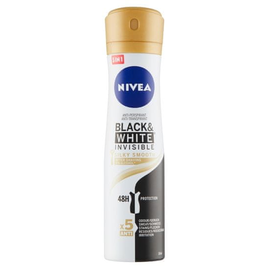 Nivea Black & White Invisible Silky Smooth izzadásgátló spray 150 ml