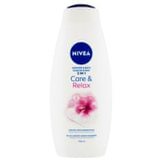 Nivea Care & Relax tusfürdő és fürdőhab 2 az 1-ben 750 ml
