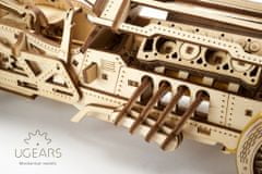 UGEARS 3D fából készült mechanikus puzzle U9 Auto (Grand Prix)
