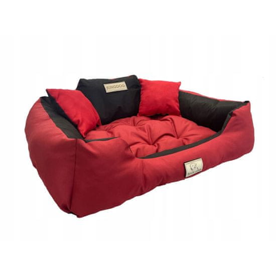 KINGDOG Piros kutyafotel vízálló 55x45 cm-es kanapéval