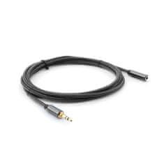MG audio kábel 3.5mm mini jack F/M 3m, fekete