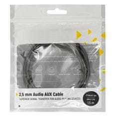 MG Angled audio kábel 3.5mm mini jack M/M 3m, fekete