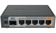 Mikrotik RouterBOARD RB760iGS, hEX S, 5xGLAN, SFP, USB, L4, tápegység